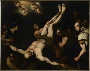 Luca Giordano, Martyre de saint Pierre, huile sur toile, 173x222 cm, Ajaccio, Musée Fesche, musée fesch